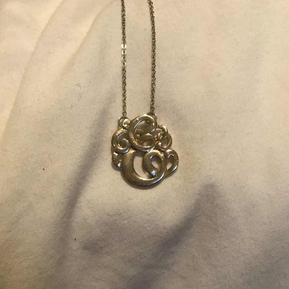 Gold E Necklace